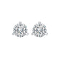 Martini Set Natural Diamond Stud Earrings in 14 Karat White Gold (3/4 CTW)