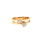 14K Yellow Gold Diamond Cluster Multistone Ring