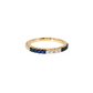 14K Yellow Gold Sapphire and Diamond Ring