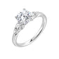 3/8 Ctw Daphne Diamond Five Stone Engagement Ring Setting in 14 Karat White Gold