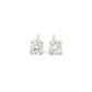 (9/10 CTW) 4 Prong Round Lab Grown Diamond Stud Earrings in Sterling Silver