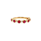 14K Yellow Gold Ruby and Diamond Stackable Ring