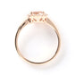 Cushion Cut Morganite and Diamond Halo Ring in 10K Rose Gold