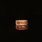 Yellow Gold Multi-Color Sapphire Diamond Band Ring