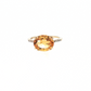 Oval Citrine and Diamond Ring in 14k Yellow Gold