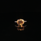 Oval Citrine and Diamond Ring in 14k Yellow Gold