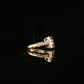 14k Yellow Gold Bezel-Set Rectangular Morganite Diamond Ring