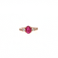 Oval Ruby Diamond Ring in 14K Rose Gold