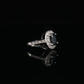 Oval Sapphire and Diamond Halo Ring in 14k White Gold