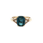 Cushion London Blue Topaz and Diamond Yellow Gold Ring