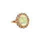 Opal and Diamond Halo Ring in Yellow Gold