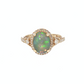 Oval Opal Diamond Halo Ring in Yellow Gold