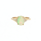 Oval Opal and Diamond Ring in 14K Yellow Gold