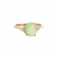 Oval Opal and Diamond Ring in 14K Yellow Gold