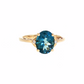 Oval London Blue Topaz and Diamond Accent Ring in 10K Yellow Gold