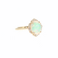 10K Yellow Gold Oval Opal and Diamond Halo Cocktail Ring
