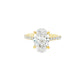 3 1/2 Ctw Oval Hidden Halo Lab Grown Diamond Engagement Ring in Yellow Gold  (3 Ct Oval Center)
