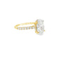 3 1/2 Ctw Oval Hidden Halo Lab Grown Diamond Engagement Ring in Yellow Gold  (3 Ct Oval Center)