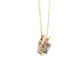 Oval Sapphire and Diamond Necklace in 14K Yellow Gold