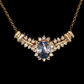 Oval Sapphire and Diamond Necklace in 14K Yellow Gold