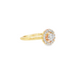 Round Diamond Halo Ring in 14K Yellow Gold