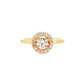 Round Diamond Halo Ring in 14K Yellow Gold