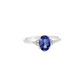 Oval Tanzanite and Diamond Ring in 10K White Gold