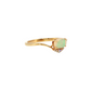 Oval Opal and Diamond Ring in 10K Yellow Gold