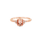 Oval Morganite and Diamond Ring in Rose Gold
