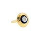 14K Yellow Gold Sapphire and Diamond Dome Cocktail Ring