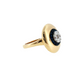14K Yellow Gold Sapphire and Diamond Dome Cocktail Ring