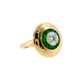 14K Yellow Gold Diamond and Emerald Dome Cocktail Ring