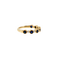 14K Yellow Gold Bezel Set Sapphire and Diamond Ring