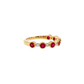 14K Yellow Gold Ruby and Diamond Stackable Ring