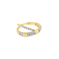 Crossover Diamond Ring in 14K Yellow Gold