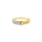 14K Yellow Gold Diamond Chain Link Band Ring