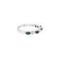 14K White Gold Marquise Sapphire and Diamond Stackable Ring