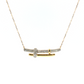 Diamond Overlapping Bar Necklace in 14K Yellow Gold