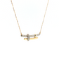 Diamond Overlapping Bar Necklace in 14K Yellow Gold