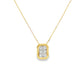 14K Yellow Gold Diamond Cluster Pendant Necklace
