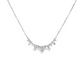 14K White Gold Diamond Curved Necklace