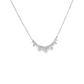 14K White Gold Diamond Curved Necklace