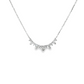 14K White Gold Diamond Curved Necklace