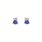 Trillion Cut Tanzanite Stud Earrings in Sterling Silver