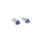 Trillion Cut Tanzanite Stud Earrings in Sterling Silver