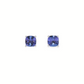 Cushion Cut Tanzanite Stud Earrings in Sterling Silver