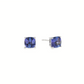 Cushion Cut Tanzanite Stud Earrings in Sterling Silver