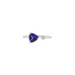 Trillion Tanzanite and Diamond Bypass Ring in Sterling Silver