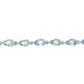 Sterling Silver Pear-Shaped Aquamarine Tennis Bracelet
