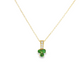 14K Yellow Gold Tsavorite and Diamond Pendant Necklace